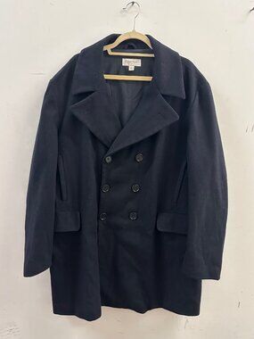 Calvin Klein Collection 90's Classic Navy Blue Peacoat XL